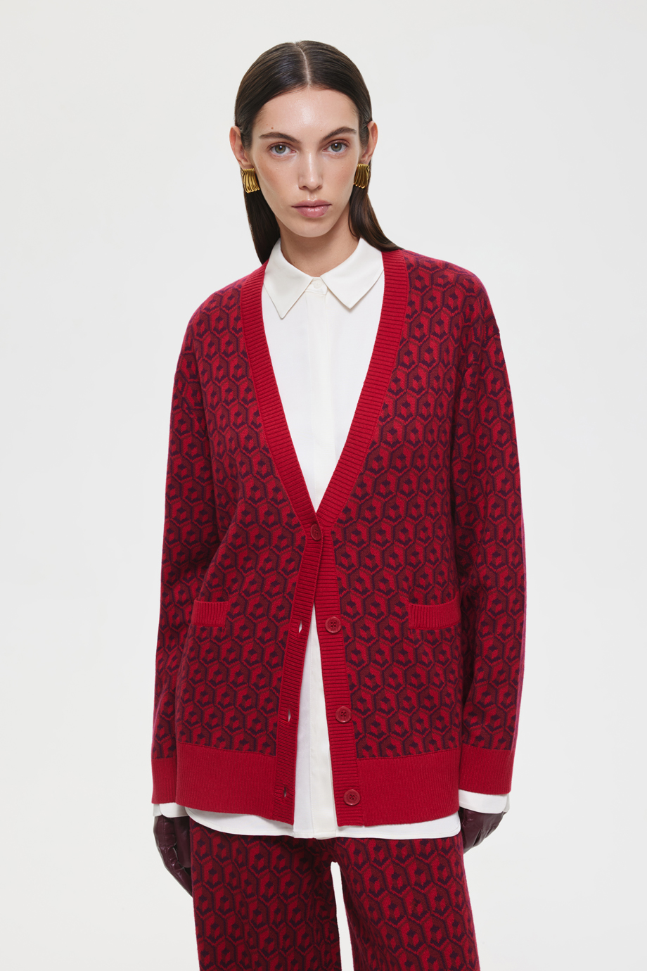 Кардиган с лого-паттерном