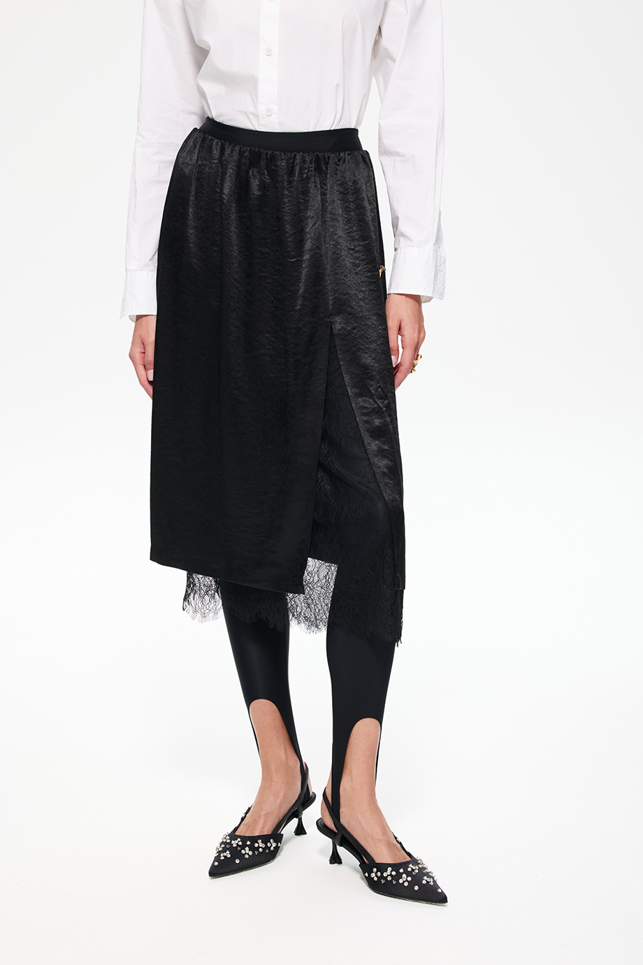 Юбка с кружевом