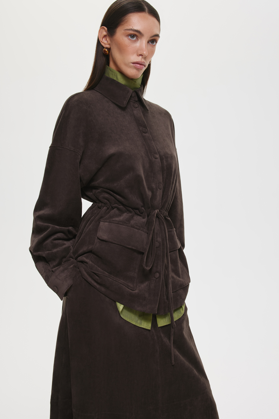 Рубашка из экозамши