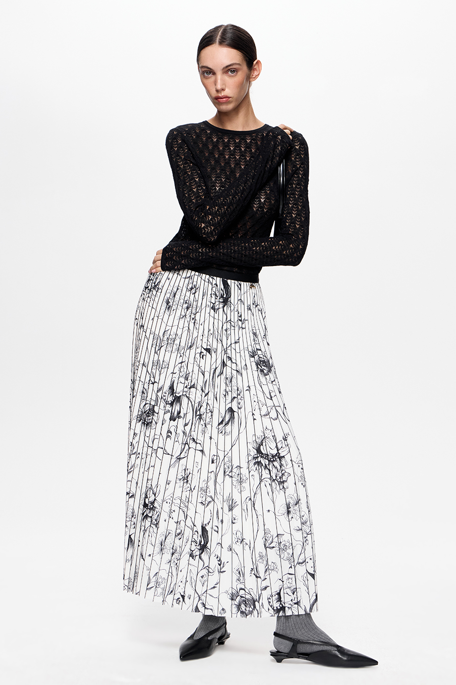 Юбка-плиссе с принтом