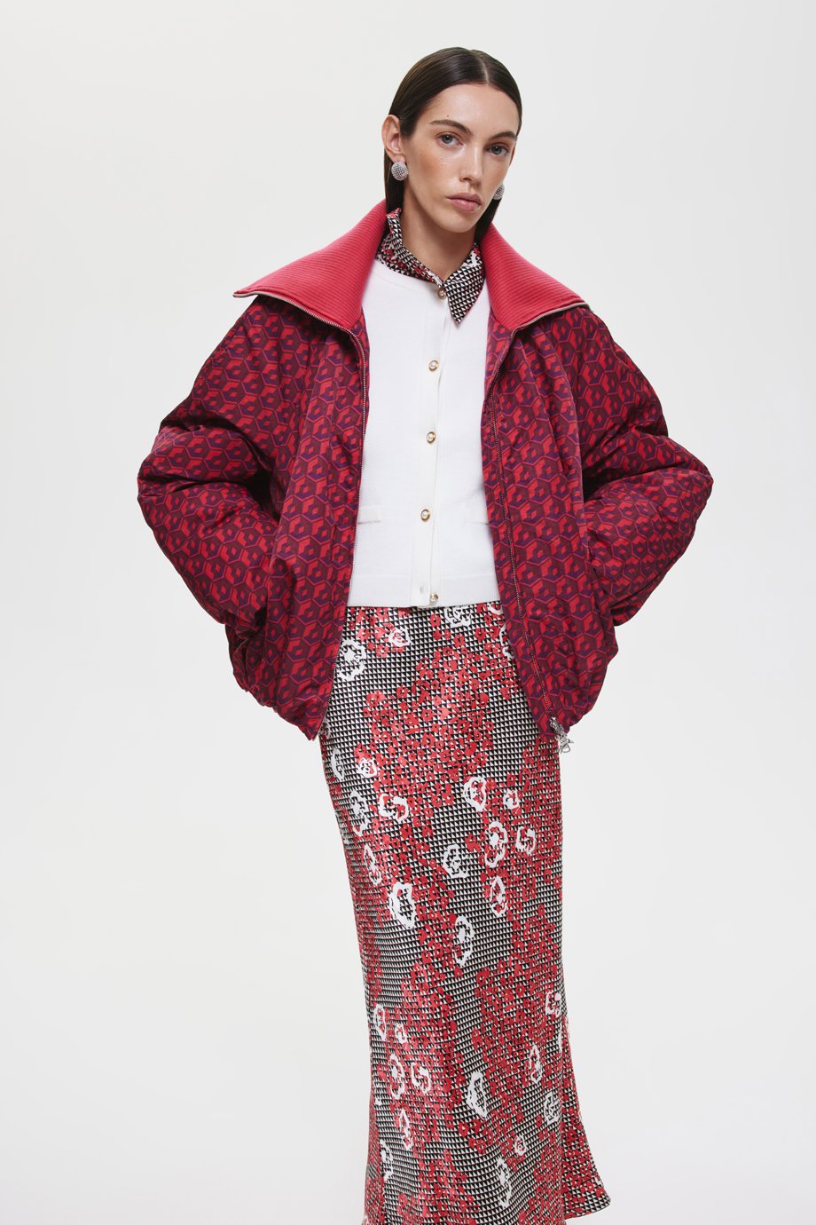 Куртка-баллон с принтом