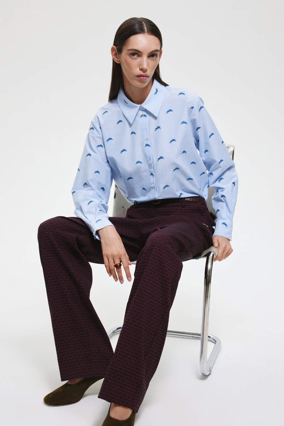 Рубашка с лого-паттерном