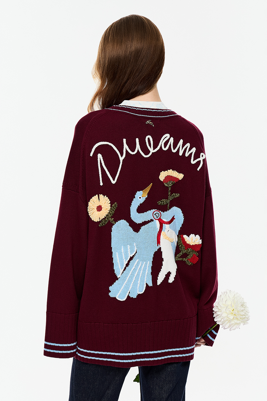 Кардиган с вышивкой