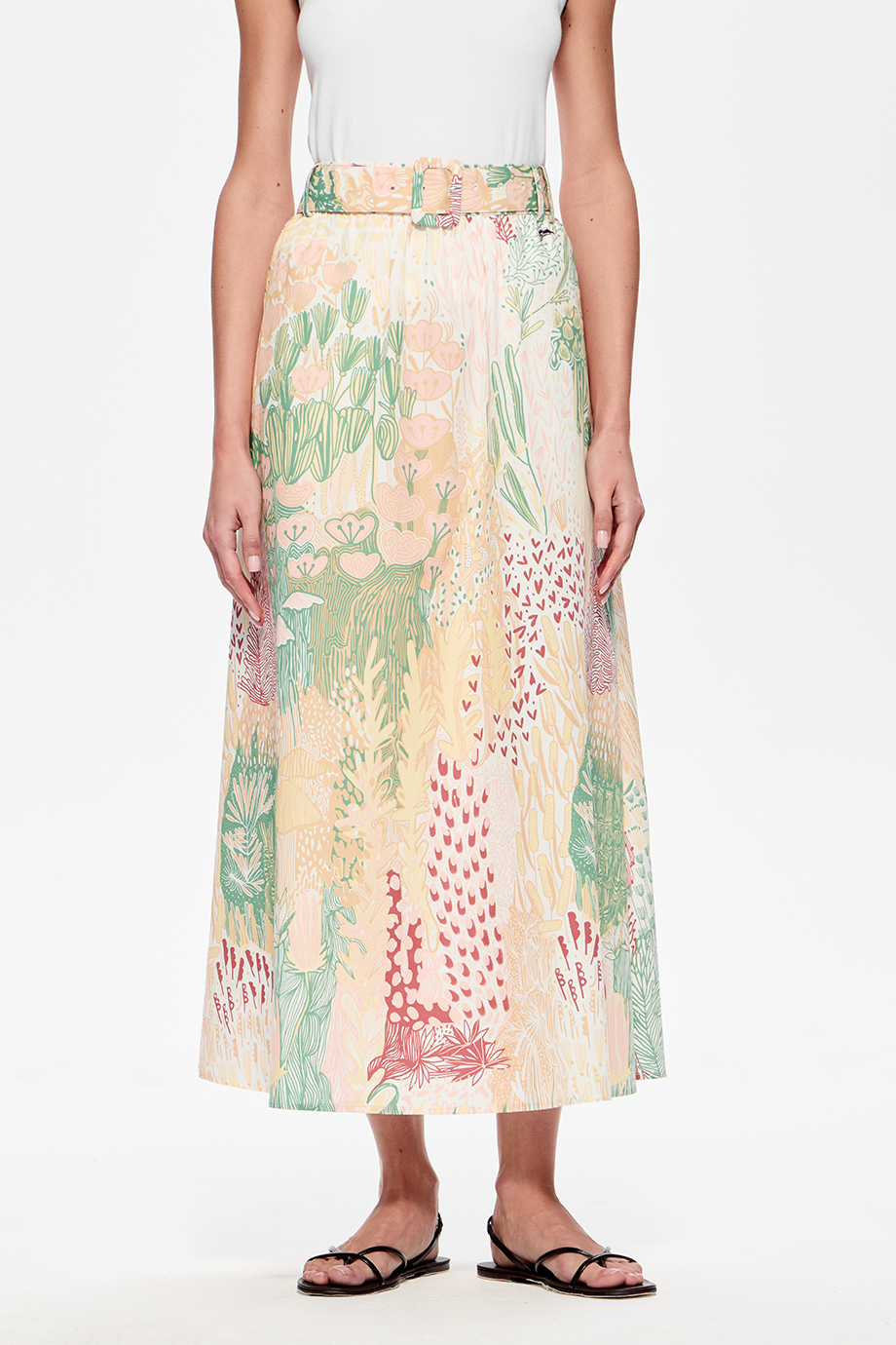 Юбка А-силуэта с принтом