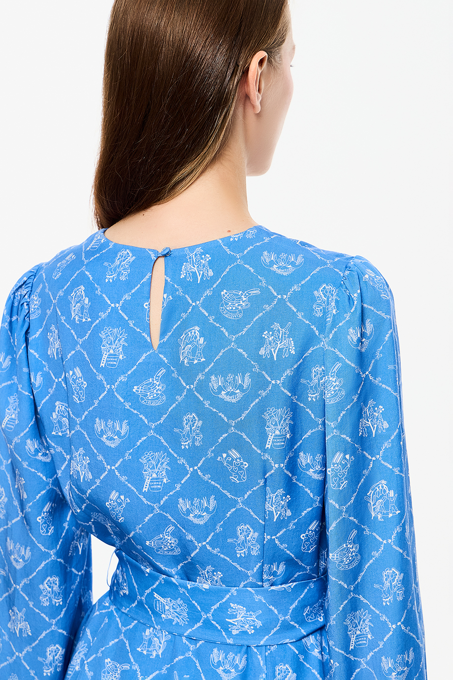 Платье-миди с поясом