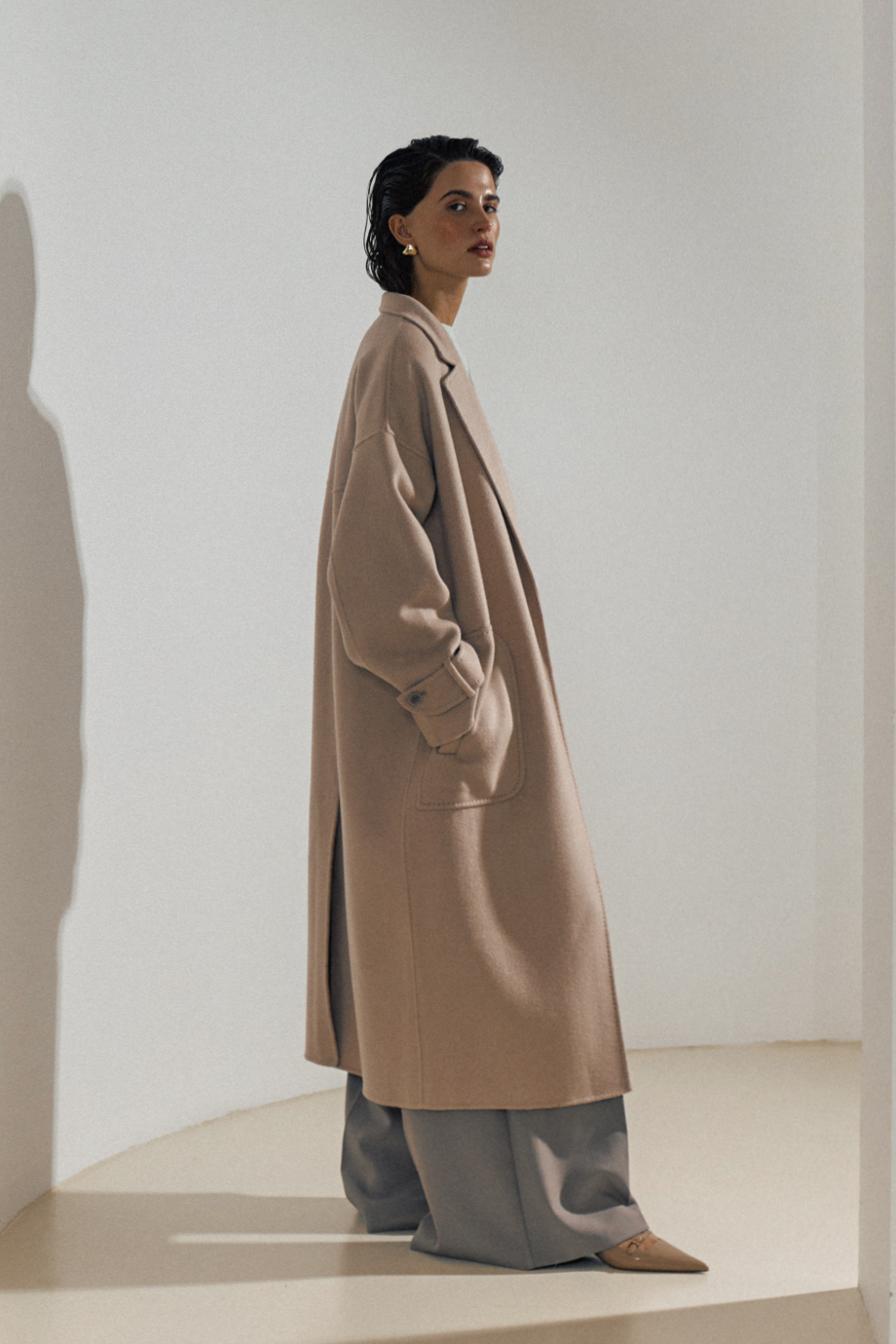 Однобортное пальто