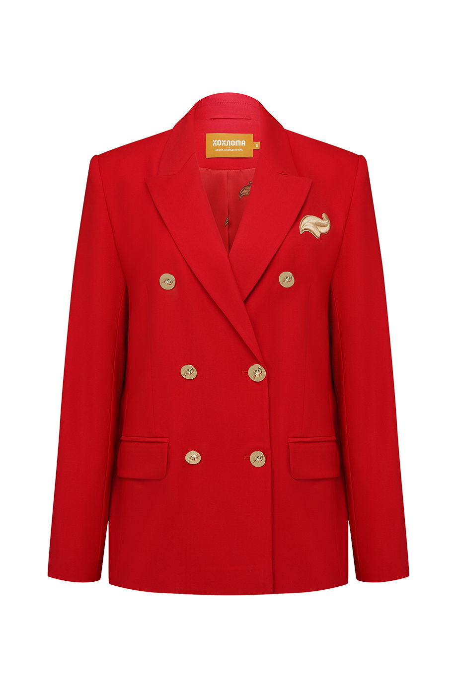 Двубортный жакет из премиальной шерсти Двубортный жакет из премиальной шерсти