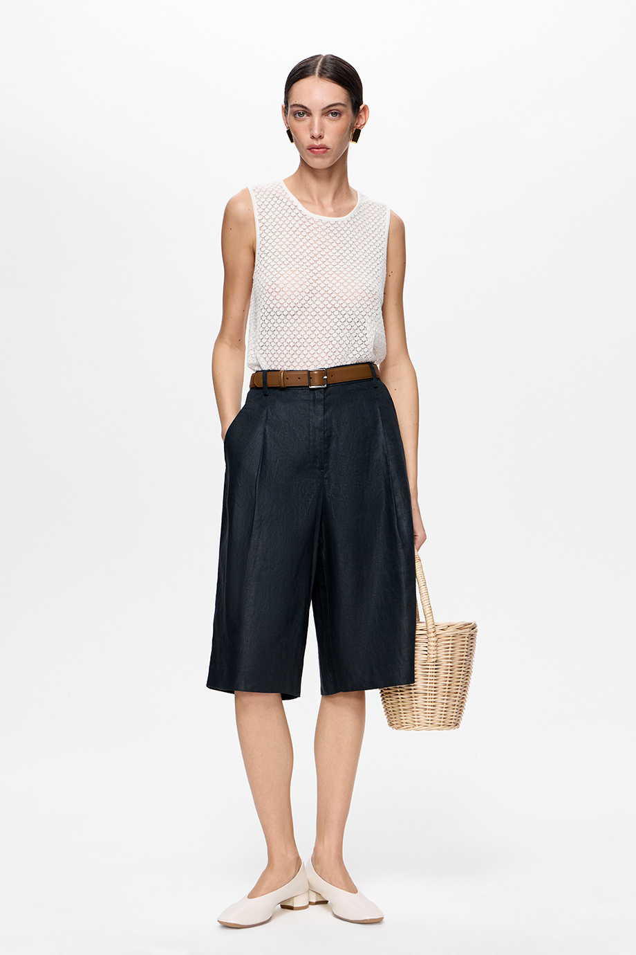 Льняные шорты