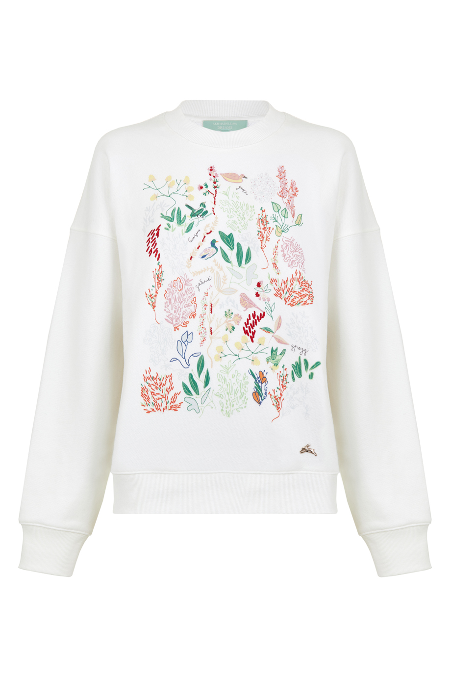 Свитшот с принтом и вышивкой