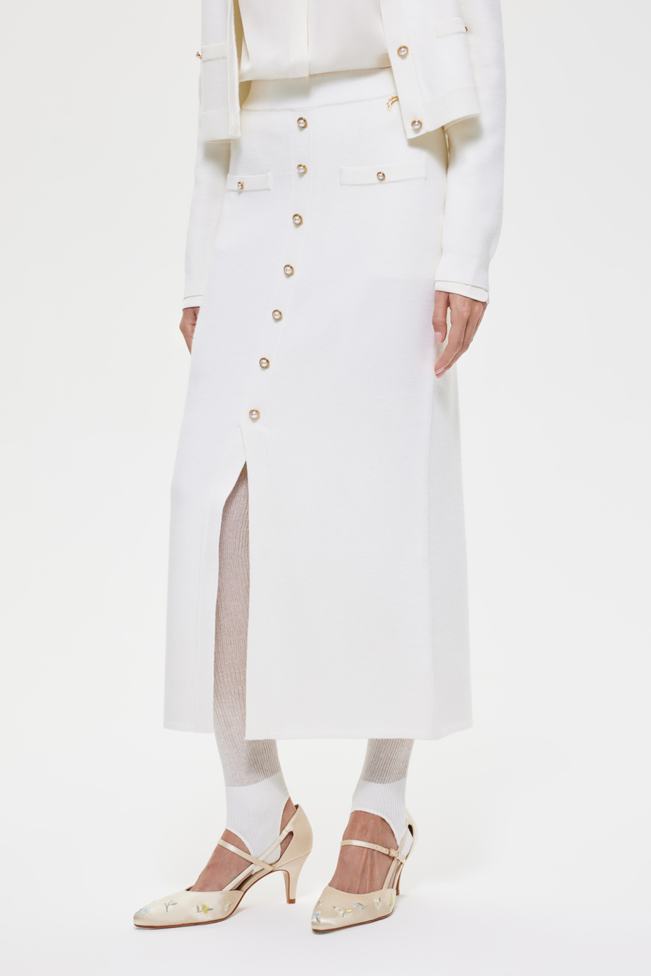 Юбка-карандаш вязаная