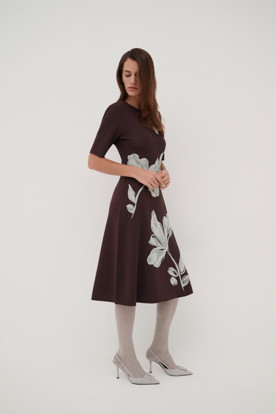 Платье с жаккардовым рисунком