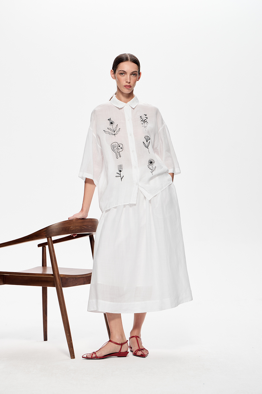 Юбка-миди из рами